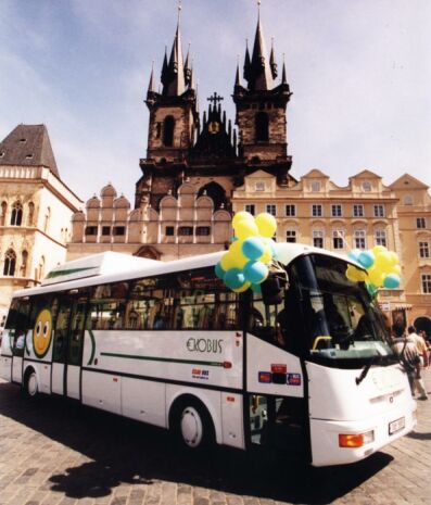 EKOBUS - autobus s pohonem na zemní plyn a jeho evropská cesta