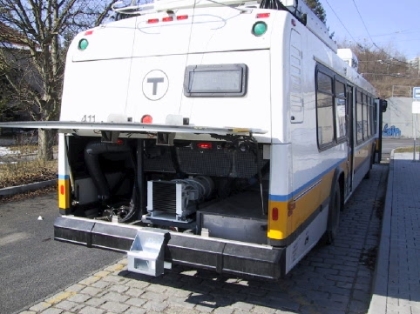 Bostonský trolejbus s elektrovýbavou Škoda Electric.