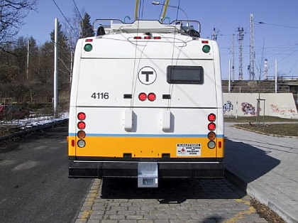 Bostonský trolejbus s elektrovýbavou Škoda Electric.