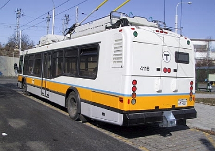 Bostonský trolejbus s elektrovýbavou Škoda Electric.