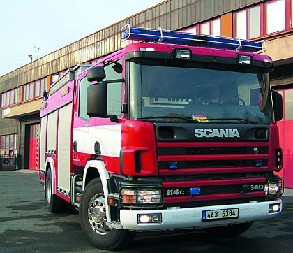 Scania - nejhezčí hasičský automobil v České republice vyrobený po roce 1995.