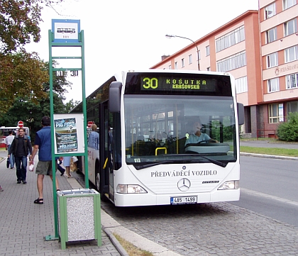 Předváděcí Mercedes-Benz Citaro L v ulicích Plzně