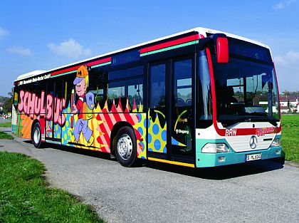 Mercedes-Benz Citaro s originální výzdobou studentů středních škol.