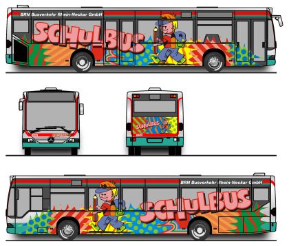 Mercedes-Benz Citaro  s originální výzdobou studentů středních škol.