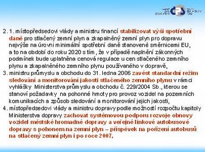 CNG - STLAČENÝ ZEMNÍ PLYN V DOPRAVĚ V ČESKÉ REPUBLICE.