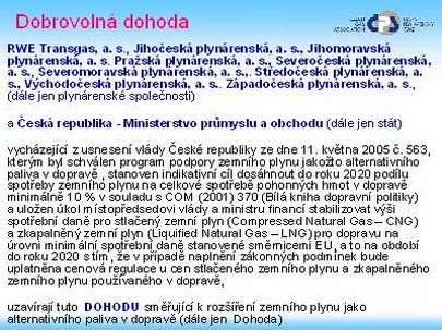 CNG - STLAČENÝ ZEMNÍ PLYN V DOPRAVĚ V ČESKÉ REPUBLICE.