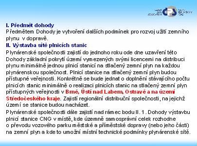 CNG - STLAČENÝ ZEMNÍ PLYN V DOPRAVĚ V ČESKÉ REPUBLICE.