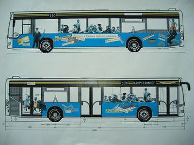 Ze slovenského BUSportálu: Mercedes-Benz Citaro s vítězným návrhem polepu.