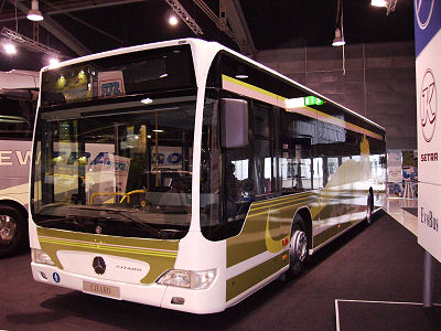 Ze slovenského BUSportálu: Mercedes-Benz Citaro s vítězným návrhem polepu.