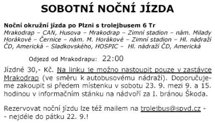 Víkend s historickými trolejbusy v  Plzni 23 a 24.9.2006.
