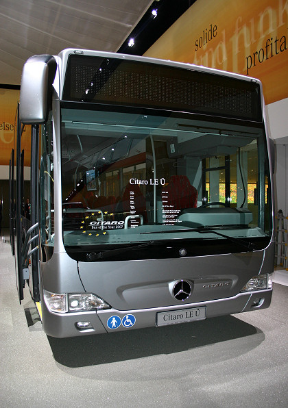 Ze slovenského BUSportálu: Mercedes Citaro LE Ü na IAA Hannover.