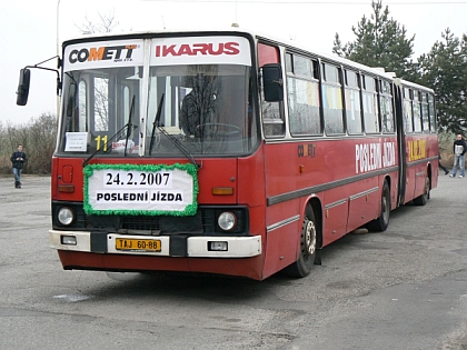 Z poslední jízdy TAJ 60-88 aneb  konec autobusů IKARUS 280.08 v Táboře.