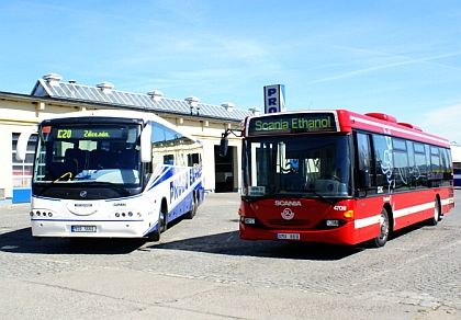 Ethanolový městský a příměstský seminízkopodlažní autobus Scania OmniLink (LE)