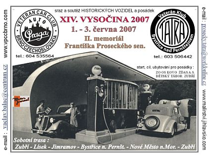 Sraz a soutěž historických vozidel a posádek XIV. Vysočina 2007