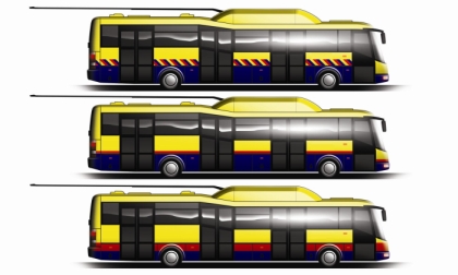 Grafické studie trolejbusu SOR 12Tr.