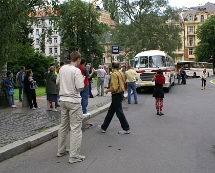 Autobus na nostalgické lince Praha - Karlovy Vary Florenc 13,30