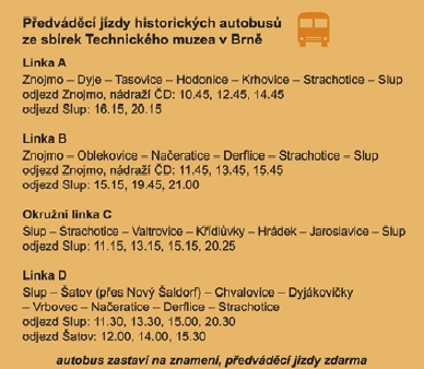 Slavnosti chleba a jízdy historických autobusů 8.9. v obci Slup na jihu Moravy