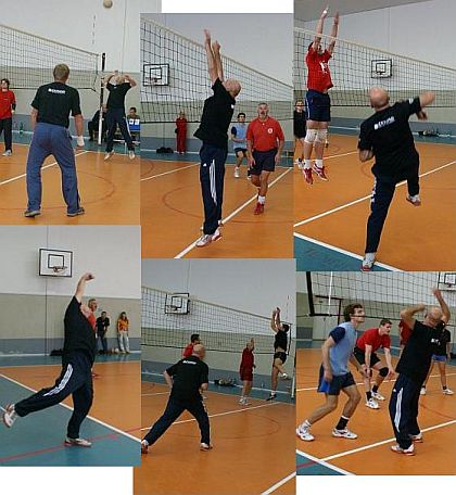 ... a ještě jednou volejbal. Záběry ze sportovní haly a ze školních tělocvičen.