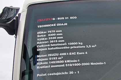 BUSportál SK: Diaľkový a prímestský malokapacitný autobus ISUZU TURQUOISE