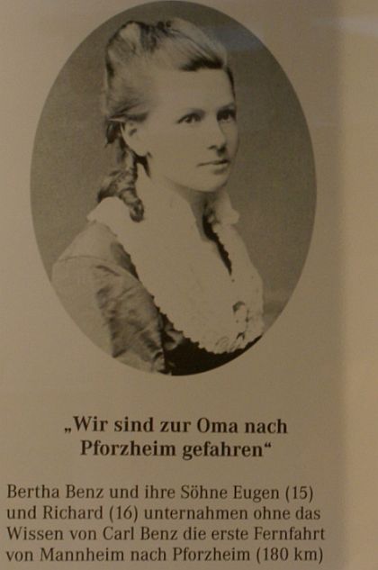 Bertha Benzová (1849 - 1944): Jeli jsme k babičce do Pforzheimu...
