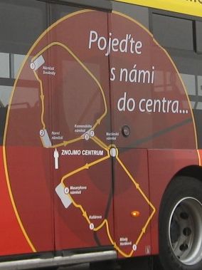 Ekologický CENTRUM BUS pro Znojmo.