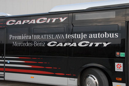 BUSportál SK: Nový autobus Mercedes-Benz CapaCity v Bratislave.