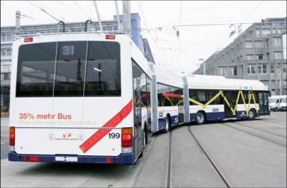 Hess - tradiční výrobce trolejbusů - klasických i vícekloubových.