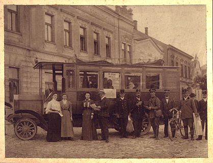 13.5.1908 začala první pravidelná autobusová doprava v tehdejší c. k. monarchii