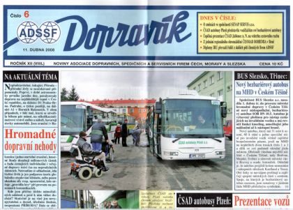Vyšel šestý Dopravák 2008, noviny ADSSF.