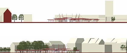 Vizualizace navrhované  budoucí podoby autobusového nádraží v Chebu