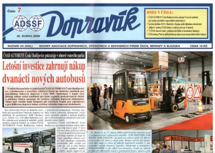 Vyšel sedmý Dopravák 2008, noviny ADSSF.