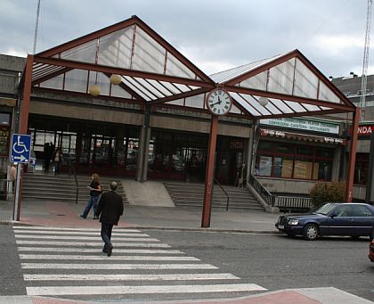 Autobusová pohlednice ze španělské Galicie.