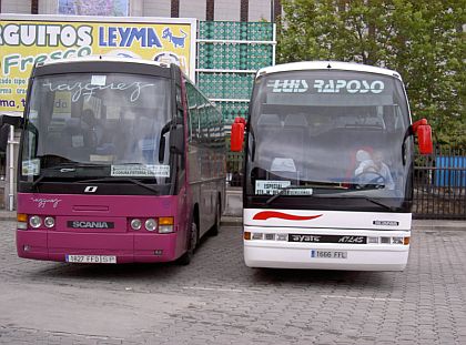 Autobusová pohlednice ze španělské Galicie.