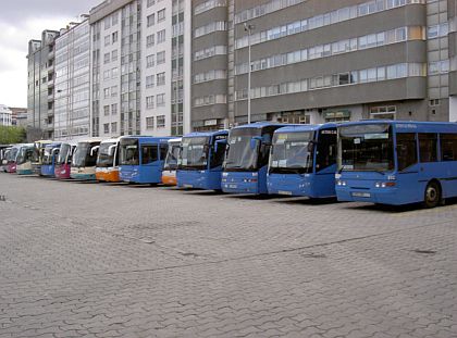 Autobusová pohlednice ze španělské Galicie.