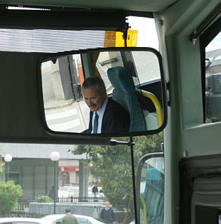 Autobusová pohlednice ze španělské Galicie.