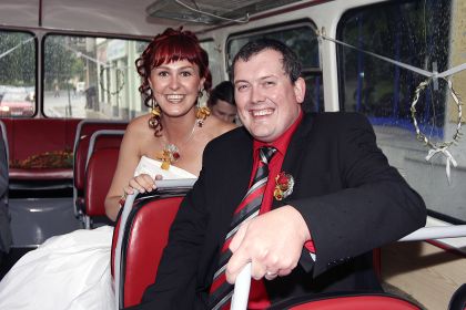 Letní svatba s historickým linkovým autobusem Škoda 706 RTO KAR