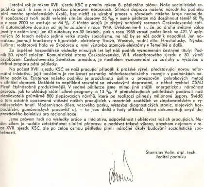 RETRO: Z publikace 35 let ČSAD n.p. Plzeň - Práce a úspěchy uplynulých let -