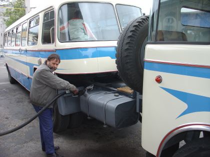 Jablonecká sobotní přehlídka autobusů.