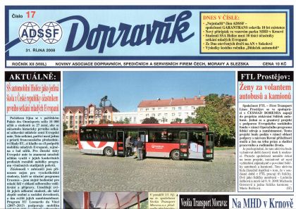 Vyšel sedmnáctý Dopravák 2008, noviny ADSSF.