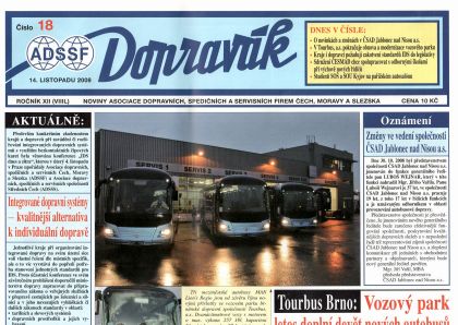 Vyšel osmnáctý Dopravák 2008, noviny ADSSF.