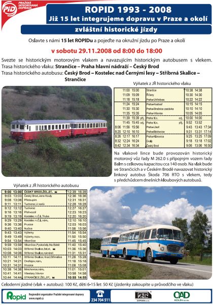 ROPID slaví 15 let: 'Jeďte s námi na výlet.'