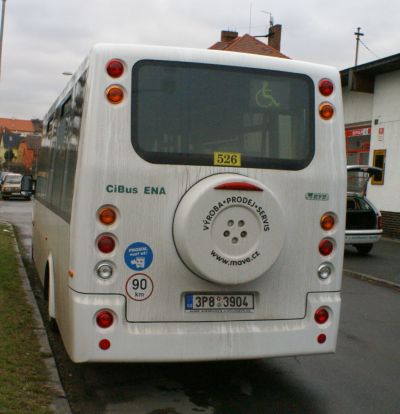 Minibus CiBus ENA Z Maxi  jsme vyfotografovali v Plzni.