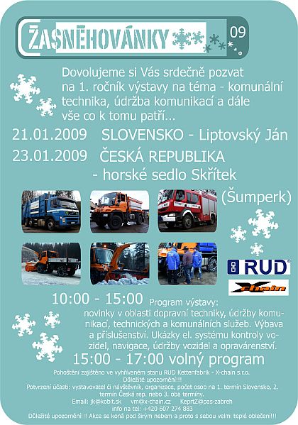 1. ročník akce 'Žasněhovánky' se koná 23. ledna v horském sedle Skřítek