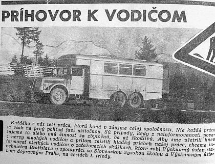 A ještě jednou ze sbírky Milana Horky: 'Cestné laboratórium' dnes