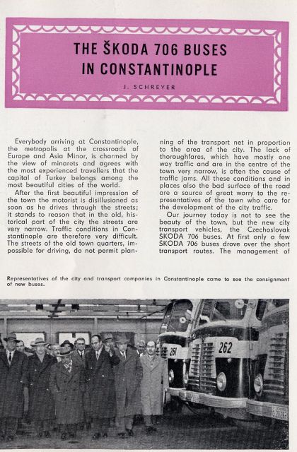 CZECHOSLOVAK Motor Review 1957: Autobusy Škoda 706 RO v Turecku