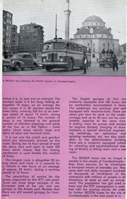 CZECHOSLOVAK Motor Review 1957: Autobusy Škoda 706 RO v Turecku