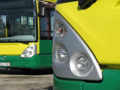 Kloubové Citelisy pro Košice tankovaly u plničky CNG FTL Prostějov.