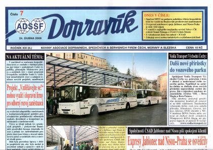 Vyšel sedmý Dopravák 2009, noviny ADSSF.