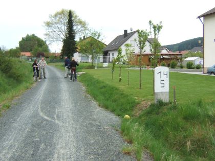 Příklad možného využití tělesa bývalé železniční trati u německého města Nabburg