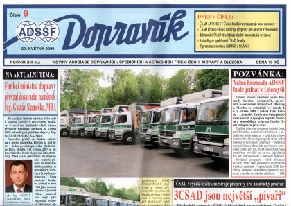 Vyšel devátý Dopravák 2009, noviny ADSSF.